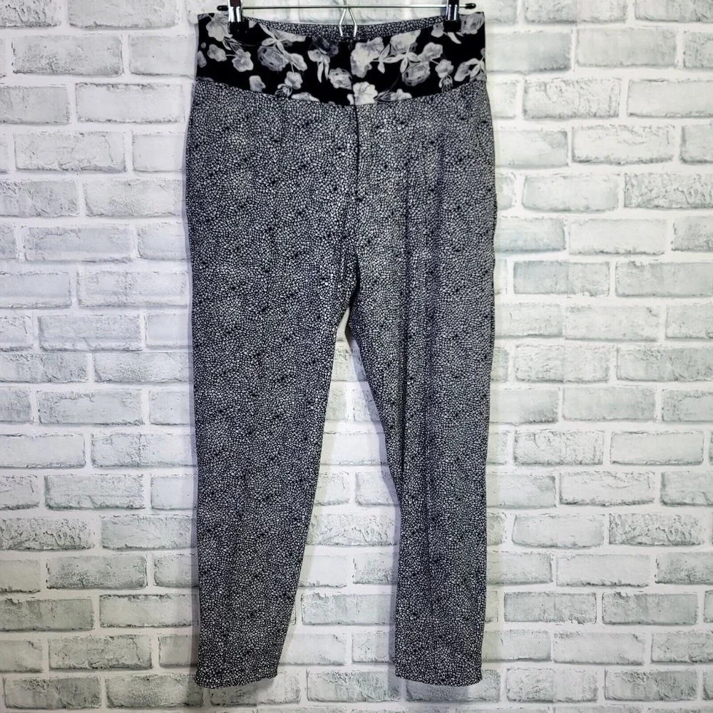 Lululemon Womens 6 Departure Pant Plush Petal Black‎ Floral Cropped Casual Pants